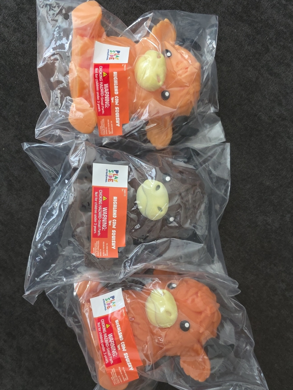 Set Of 3 Highland Squishy Cows